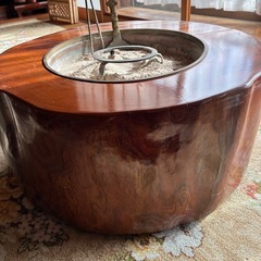 切り株　囲炉裏　火鉢の画像