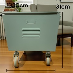 インダストリアル スチール3段ボックス グリーン 中古品販売 11Cの画像