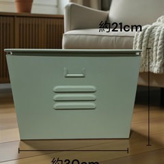 インダストリアル スチール3段ボックス グリーン 中古品販売 11Cの画像