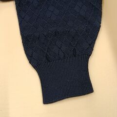 プリングル　ニットセーター　ウール100% 　Mサイズ　ネイビー　日本製の画像