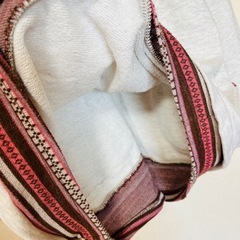 ナチュラルガーデン 長袖チュニック Lサイズ グレー×エスニック柄 ポケット付の画像