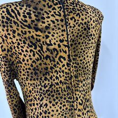 ヒョウ柄ワンピース　ウール100%の画像