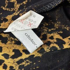 ヒョウ柄ワンピース　ウール100%の画像