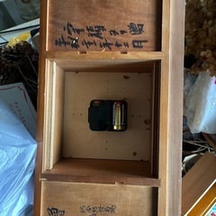 木製　置き時計　収納付き　小物入れ　レトロ　卓上　インテリアの画像