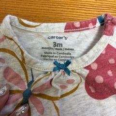 Carter’s  蝶と水玉模様ロンパース 3ヶ月の画像