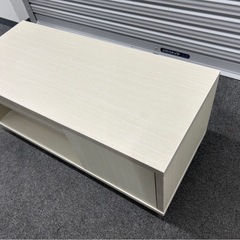 ニトリ　木製テレビボード　キャスター付き　オフホワイト　テレビ台の画像