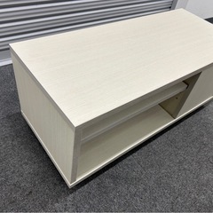 ニトリ　木製テレビボード　キャスター付き　オフホワイト　テレビ台の画像