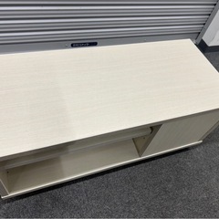 ニトリ　木製テレビボード　キャスター付き　オフホワイト　テレビ台の画像