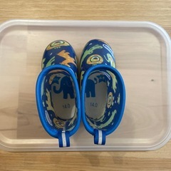 1〜2歳　長靴　青　14センチの画像