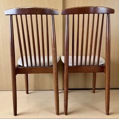 木製ダイニングチェア 2脚セットの画像