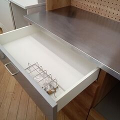 ★リユースのサカイつくば店★TK7279 末次家具 食器棚 ナチュラル H190.5×D50×W105 クリーニング済みの画像