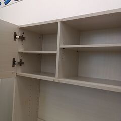 ★リユースのサカイつくば店★TK7280 IRIS　OHYAMA 食器棚 ホワイト H175.5×D41×W79.5 クリーニング済みの画像