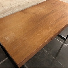 アクタス　ミッドセンチュリー調ワークデスク　木製アイアン脚　PCデスクの画像