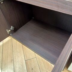 ★リユースのサカイつくば店★TK7281  食器棚 ブラウン H178×D38×W60 クリーニング済みの画像
