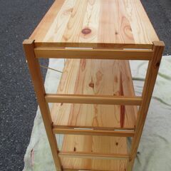 ☆　良品計画 3段シェルフ 収納棚◆木製の温かみ・3段て意外と便利の画像