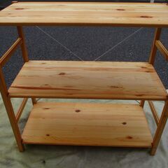 ☆　良品計画 3段シェルフ 収納棚◆木製の温かみ・3段て意外と便利の画像