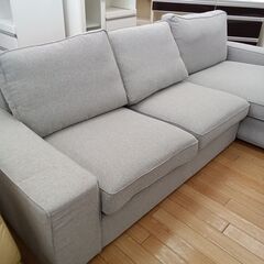 ★リユースのサカイつくば店★TK7282 IKEA 3人掛けソファ グレー H83×D165×W282 クリーニング済みの画像