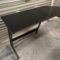 組み立て式L字型デスク　机　黒の画像