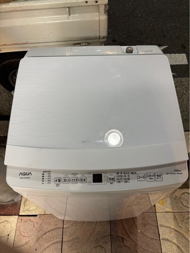 美品 AQUA 洗濯機 AQW-S70E3(W) 2024年製　7キロ洗濯機