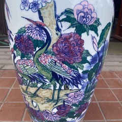 中国風花瓶　大きな花瓶　インテリアにの画像