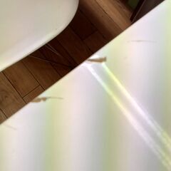 ★リユースのサカイつくば店★TK7285  伸縮ダイニングテーブルセット ブラウン H70×D75×W80～120 クリーニング済みの画像