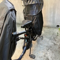 直接引き取りの方大幅値引き　価格交渉歓迎　panasonic ギュットクルームEX BE-ELFE033V マットネイビー 20型 内装3段 前後チャイルドシート付き 電動アシスト自転車 の画像