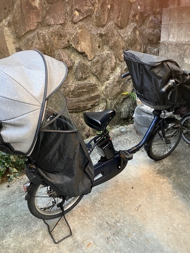 panasonic ギュットクルームEX BE-ELFE033V マットネイビー 20型 内装3段 前後チャイルドシート付き 電動アシスト自転車