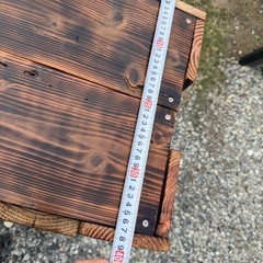 焼き板仕上げ　カウンターテーブル　DIY 水性ウレタンニス塗装の画像