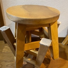 木製スツール　椅子　子供用椅子の画像