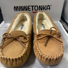 MINNETONKA ベージュ モカシン25cm 新品未使用の画像