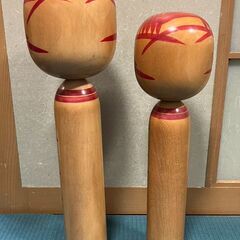 木製こけし人形　2本セットの画像