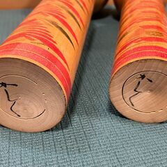 木製こけし人形　2本セットの画像