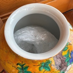 九谷焼　九谷栄峰 造　青手九谷花鳥文花瓶　花器　花入の画像