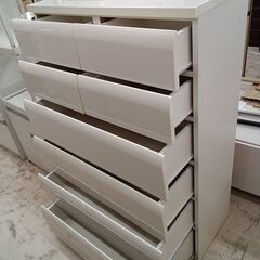 リユースのサカイ栃木店★ジモティ割あり★ NITORI チェスト ホワイト W88.4×D41.8×H137 クリーニング済み TC11565の画像