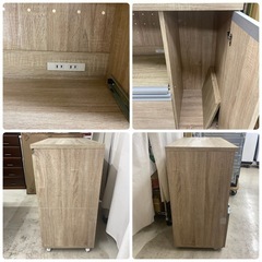 📣良い品が安い‼️✨家具探しは当店へ 　【ぼん家具】　食器棚　キッチンボード　白　ベージュ　 幅90×奥45×高89.5cmリサイクルショップ　朝霞市　ケイラック朝霞田島店　志木市　和光市　GM459の画像