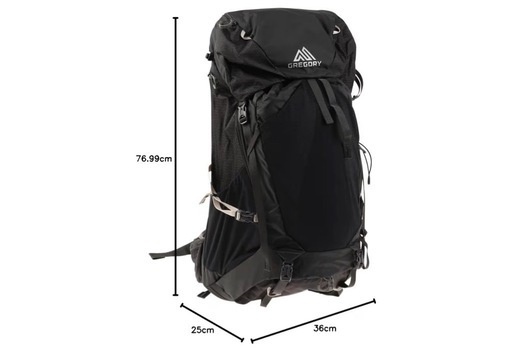 ほぼ未使用 グレゴリー パラゴン48 バサルトブラック MD/LG