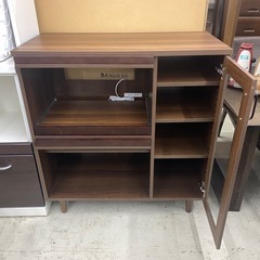 📣良い品が安い‼️✨家具探しは当店へ 　【宮武製作所】　食器棚　キッチンボード　茶　幅90×奥44×高90cm　リサイクルショップ　朝霞市　ケイラック朝霞田島店　志木市　和光市　GM458の画像