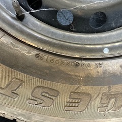 FJクルーザー 純正鉄チン タイヤ付きの画像