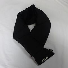 ( E-12 )FIFA ダウンマフラー ブラック 黒 中古