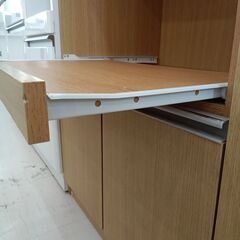 リユースのサカイ栃木店★ジモティ割あり★  レンジ台 ベージュ W89.5×D39.5×H89.5 クリーニング済み TC11569の画像