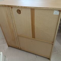 リユースのサカイ栃木店★ジモティ割あり★  レンジ台 ベージュ W89.5×D39.5×H89.5 クリーニング済み TC11569の画像