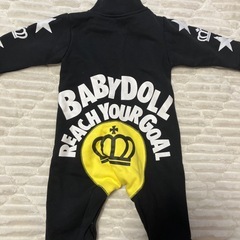 ベビードール　ロンパース　80サイズ　裏起毛の画像