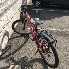 GIANT　マウンテンバイク　シマノ21段変速　ワインレッド色　XSの画像