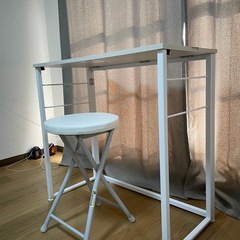 ニトリ 折りたたみデスク＋ 折りたたみスツールの画像