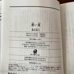 悪い夏　文庫本の画像