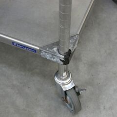 ≪zyt2568ジ≫マルゼン ソリッドシェルフ 大型メタルラック 棚板5段 キャスター式 幅152cm SM1520 D460mmシリーズ 現状品 食器棚/調味料棚/中古厨房機器/宮城県仙台市 71029-11の画像