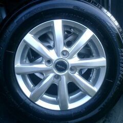 美品　軽自動車　小型車　夏タイヤ　ブル時ストン　PZ-XC　アルミ　タイヤ　4本セット　ガリ傷なしの画像