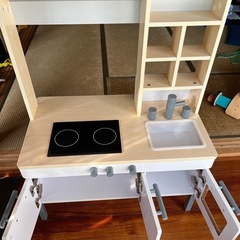 おままごと　木製キッチン　対面の画像