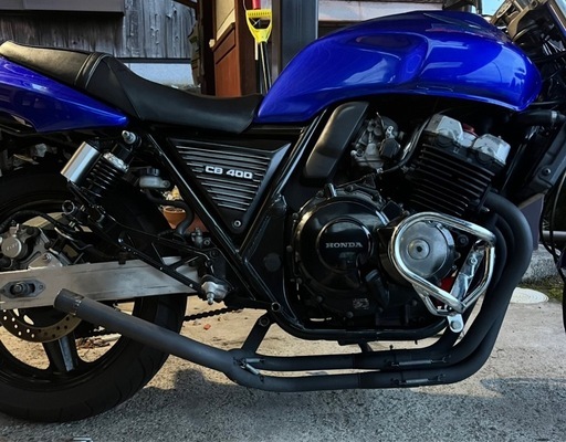 プリティーレーシング 4-2-1管 42.7π 改 CB400SF NC31 サイレンサー、バッフル 、紀の国屋仕様 全年式対応