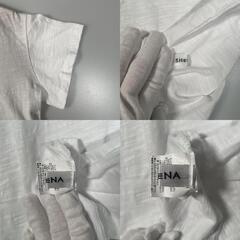 SHEENA SHEENA プレーン 半袖Tシャツ コットン ホワイト レディース【古着】【中古】の画像